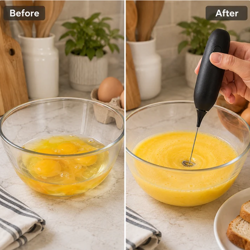 Handheld Electric Milk Frother and Coffee Stirrer