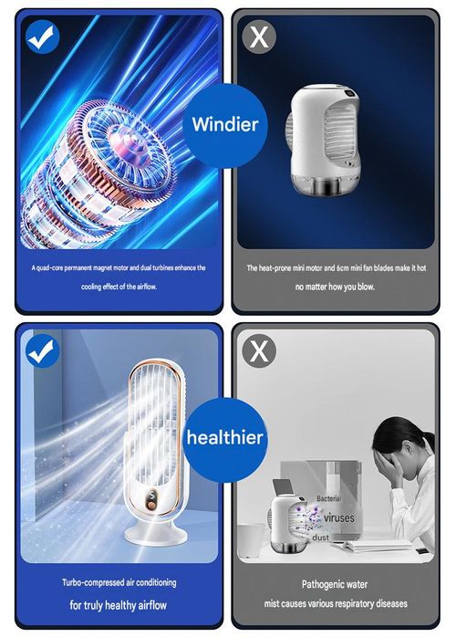Desktop fan cooling air conditioner fan
