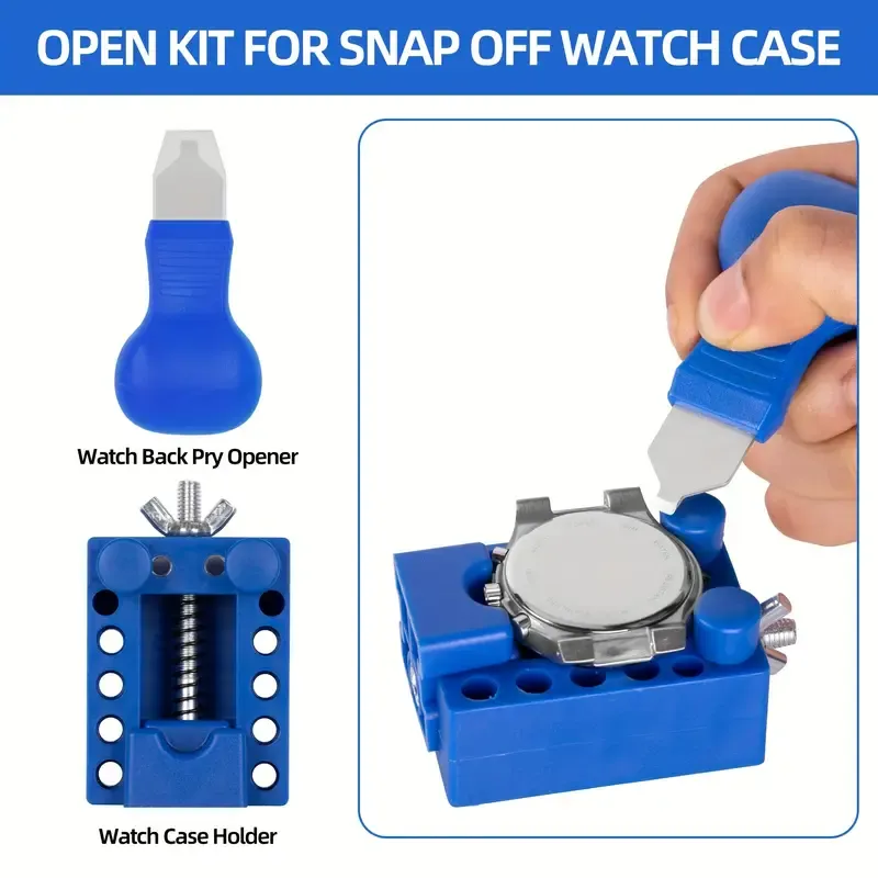 210pcs Watch Repair Kit, Professional Watch Repair Tool, Watch Battery Replacement Tool Kit, Professional Spring Bar Tool Set, Watch Band Link Pin Tool Set With Carrying Case