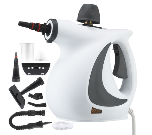 Hightemperature, highpressure steam cleaner for air conditioners, kitchen exhaust hoods, and household grease removal12piece disinfection and cleaning kit.