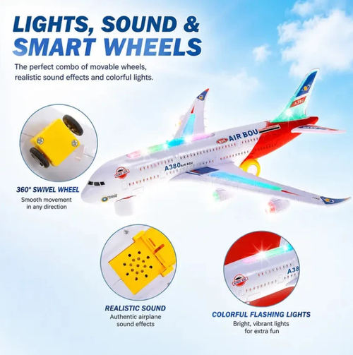 Electric Model Aircraft with Sound and LED Lights – Interactive, Eye‑Catching, Sturdy ✨