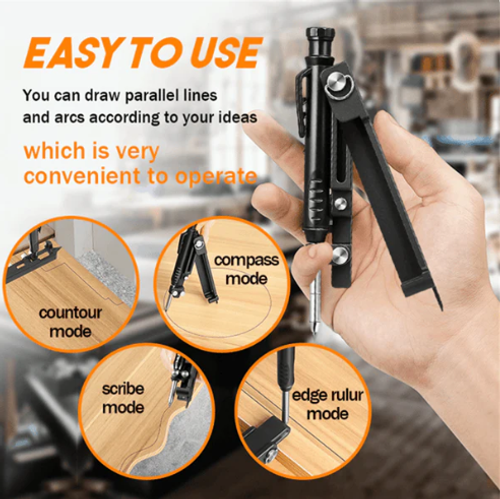 Multifunctional Construction Pencil – Marks on All Materials, Robust Tip & Adjustable Pressure 📏