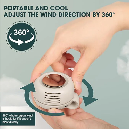 360° Rotatable Portable Mini Clip-on Fan