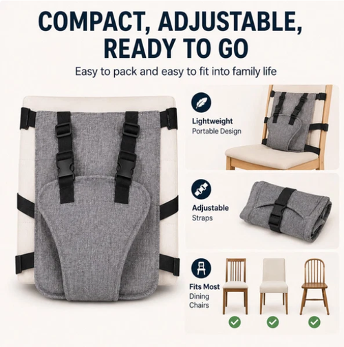 Portable safety strap for baby highchairs