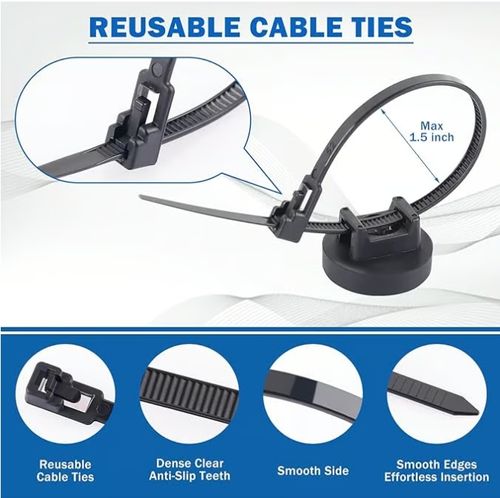 Magnetic Cable Zip Tie Mount Kit – Smart, Flexible Cable Management for Every Space