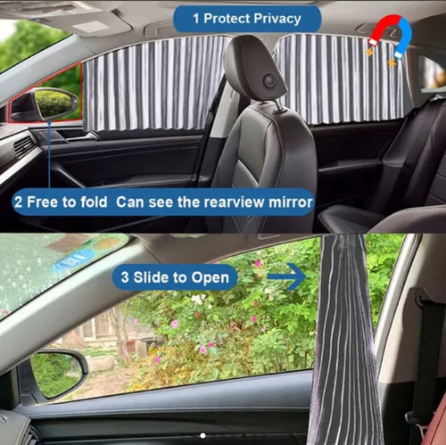 Magnetic Car Window Privacy Sunshade  gold 4pc