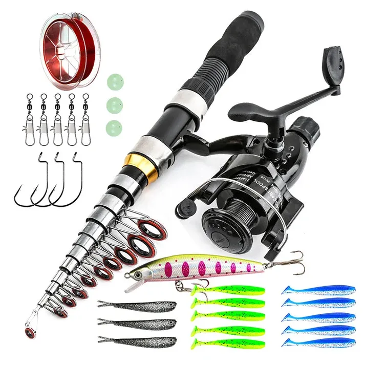 Portable Travel Fishing Kit | Compact Telescopic Rod for Camping & Road Trips