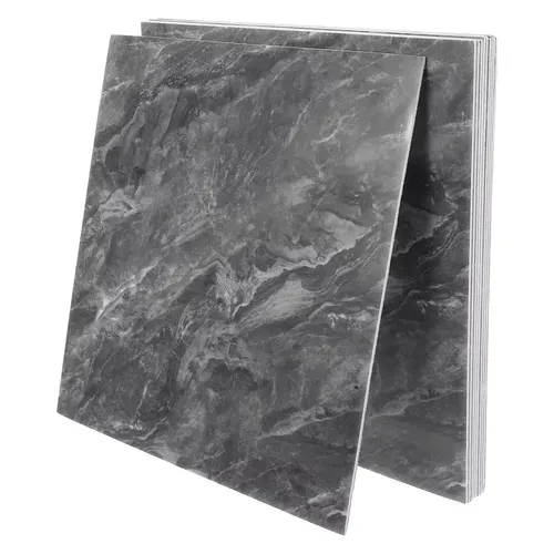 30Pcs 60×60cm Peel and Stick Marble Tiles Grey Realistic Texture Waterproof Scratch Resistant Kitchen Bathroom Living Room Wall Covering