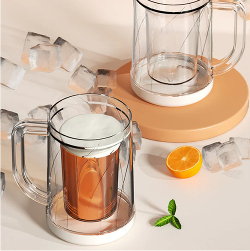 Double Layer Ice Cold Beer Glass 5pc