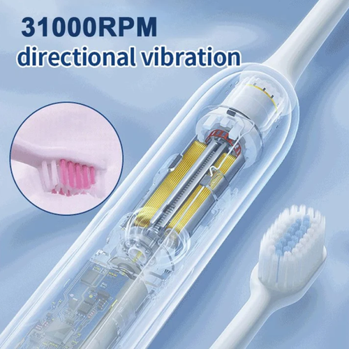Toothbrush – 31,000 RPM deep clean in 60s, smart timer & pressure sensor. Buy 1 get 4 brush heads FREE! IPX7 waterproof, long battery.