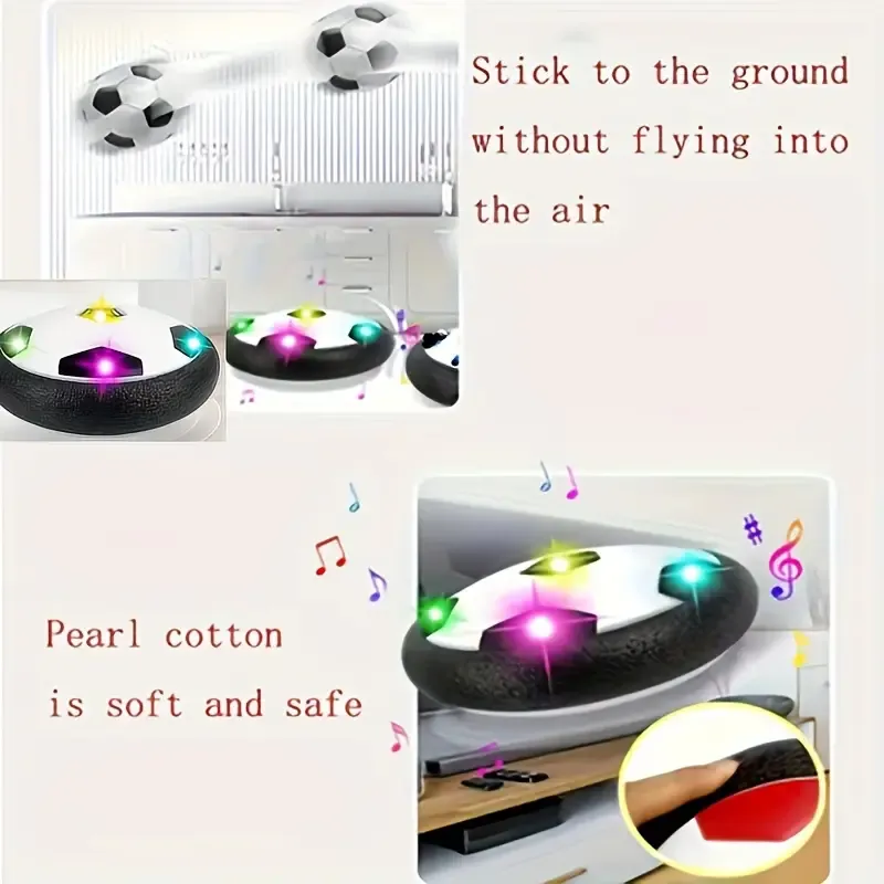 Air cushion football toys, LED light football, indoor and outdoor air floating ball football games