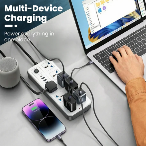 Multi-Outlet Power Strip with Extension Cord