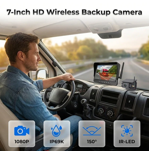 Wireless Solar-Powered Backup Camera System