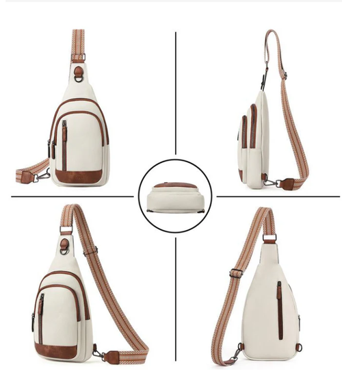 Fashionable women's leather shoulder bag