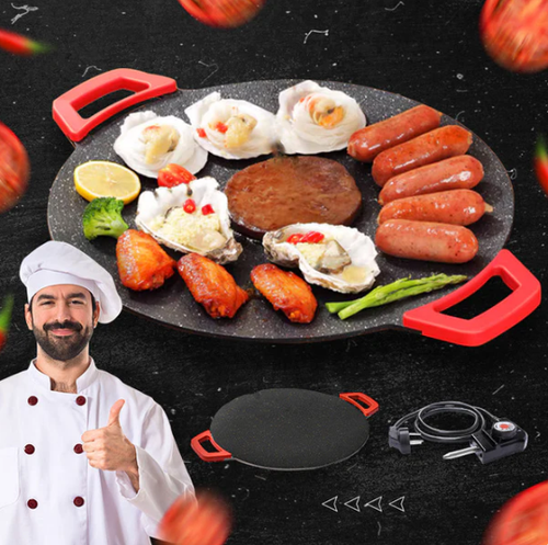 🍳Quality Life🍳Electric Indoor Grill Pan with Non-Stick Coating