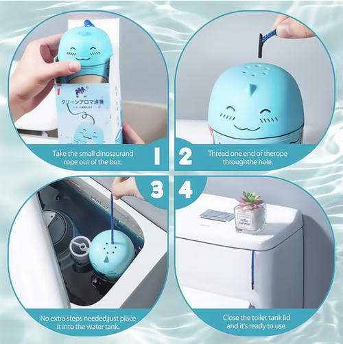 Toilet Bowl Cleaner Bottle, Cute Dinosaur-Shaped Bathroom 20pc