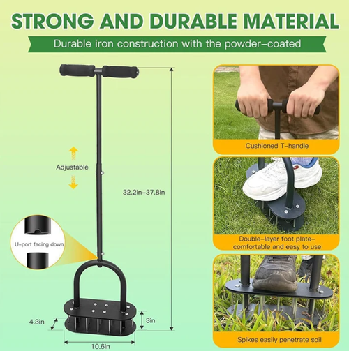 Heavy-Duty Manual Lawn Coring Aerator