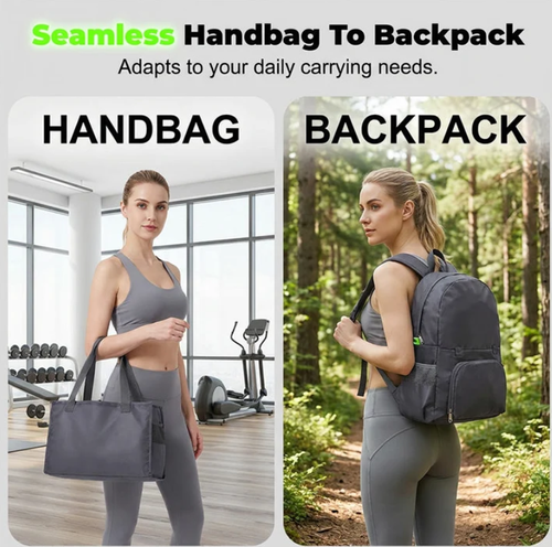 🎒 ✨Foldable Convertible Backpack Tote 3-in-1 Travel Bag