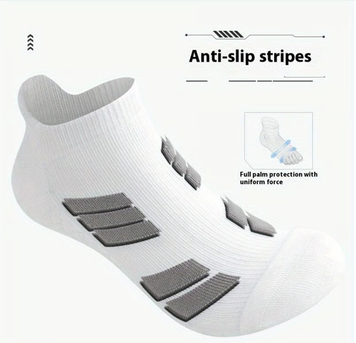 Unisex Low-Cut No-Show Sports Socks5pcs white