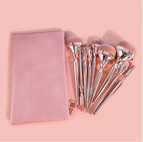 9pcs makeup brushes full set foundation brush beauty tools beauty brush portable loose powder blush brush foundation brush eyeshadow brush, BB cream liquid foundation makeup tools