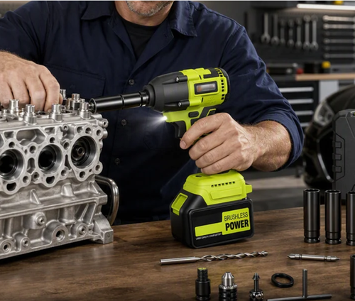 Professional-grade brushless, high-torque impact wrench set