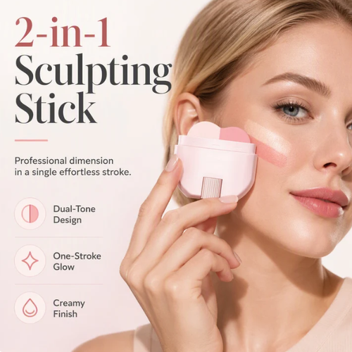 2‑in‑1 Long‑Lasting Highlighter & Blush Stick‑Dual