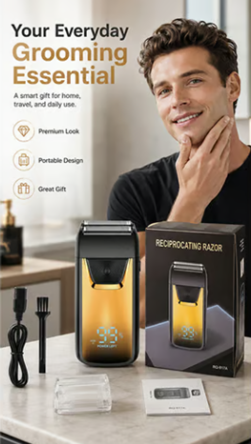 Mini Portable Electric Shaver with LED Display