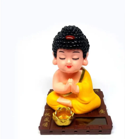 Solar Powered Monk Buddha Showpiece