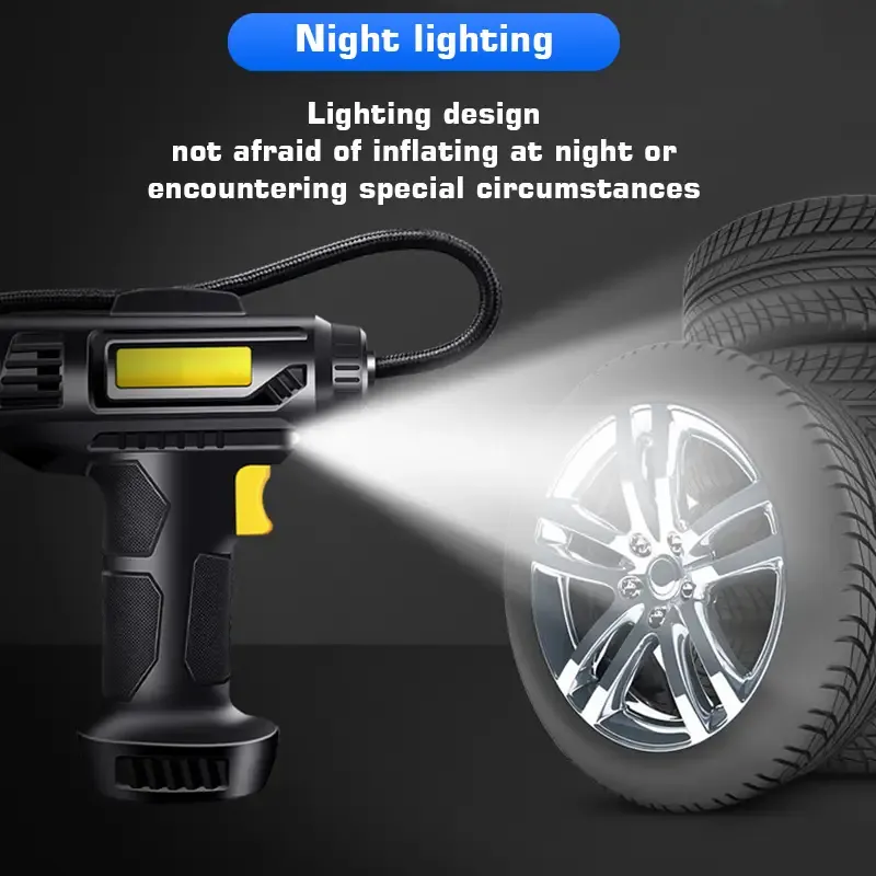 Super Fast Tire Inflator, Portable Air Compressor and Inflator, Handheld Electric Pump with Digital Display, USB Rechargeable, 18650 Lithium Battery, ABS Material, Suitable for Cars, Motorcycles, Bicycles, Sports Balls