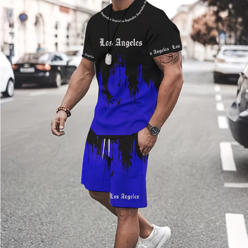 Graphic Print T-Shirt & Shorts Set – Soft Fabric, Bold Design & Perfect for Summer Days