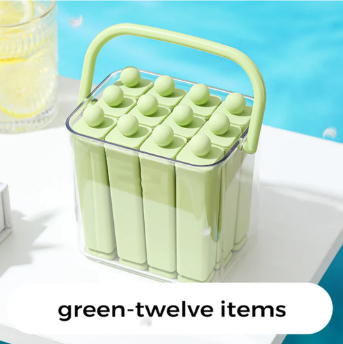 Silicone Ice Stick Tray with Storage Caddy