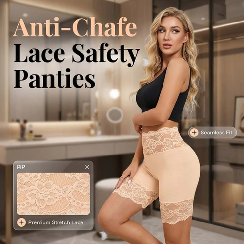 Women's Elastic Lace Safety Panties3pc