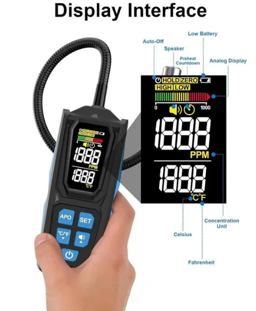 Rechargeable Halogen Leak Detector for Air Conditioner – Reliable ⚡