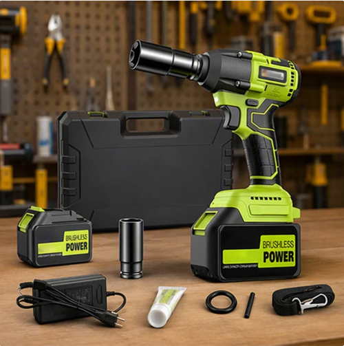 Professional-grade brushless, high-torque impact wrench set