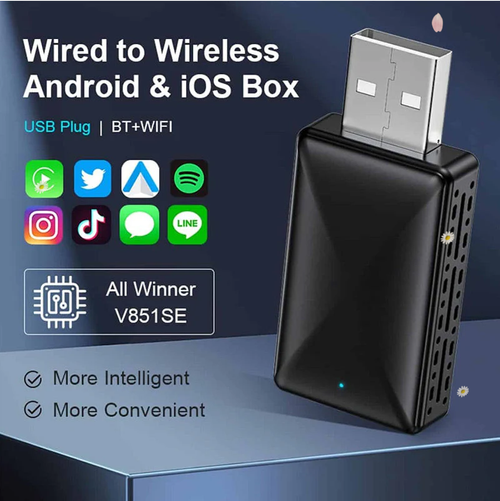 Wireless CarPlay Box with USB Port
