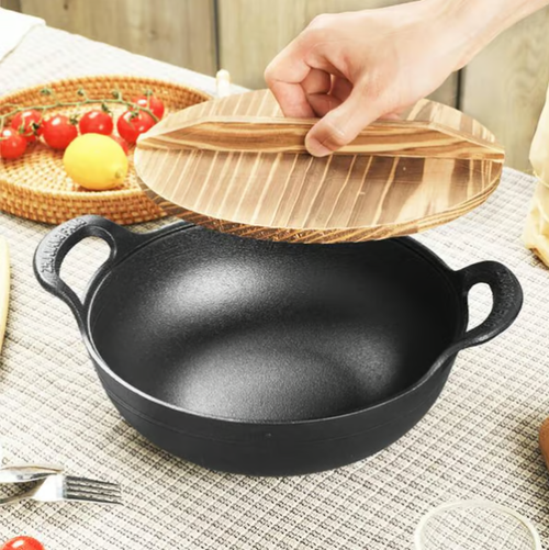 Uncoated Thick Iron Pot