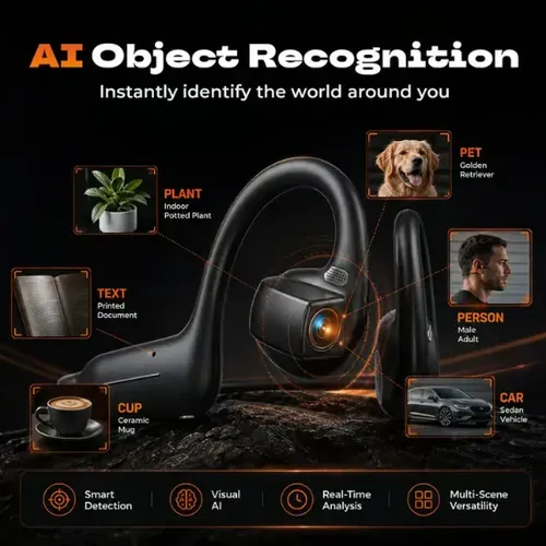 🎧 E12 Bone Conduction Open-Ear Audio Glasses with 8MP HD EIS Camera – 160+ Language AI Translation, Bluetooth Sports Headset & IP56 Waterproof Wearable for Cycling, Vlogging & Action Video