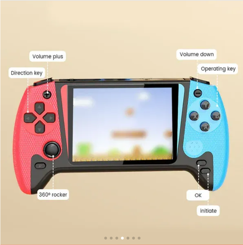 500-in-1 Big Screen Handheld Classic Game Console for Two-Player Gameplay