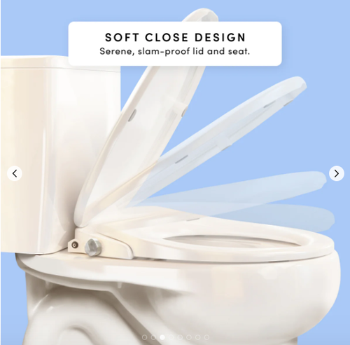 The clean & modern non-electric bidet toilet seat.