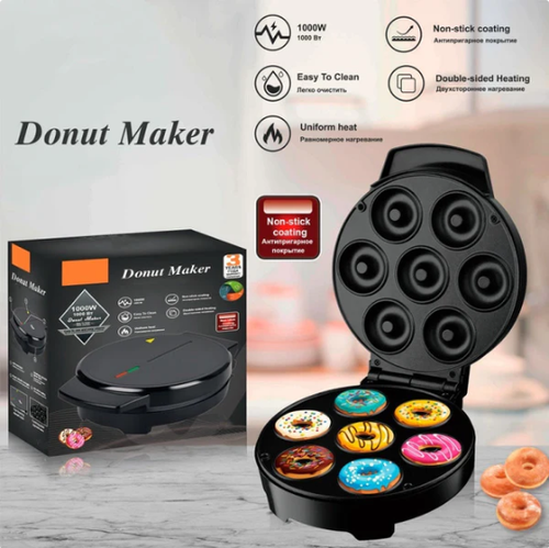 Electric mini donut maker with non-stick surface