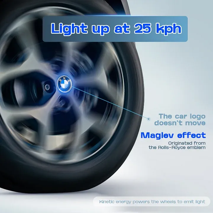 🔥Floating LED Wheel Center Cover 4PC