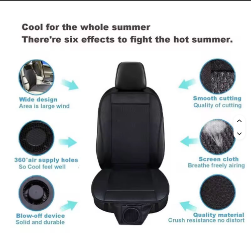 ❄️New Summer Cooling and Ventilated Car Seat Cushion with Cooling Fan, Massager, and Air Conditioning Functions