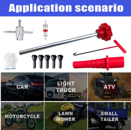 Quick Change Car Tire Valve Tool Kit