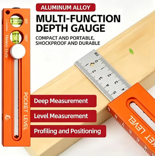 📏Multifunctional marking level ruler
