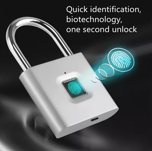 Advanced Fingerprint Recognition for smart Padlock - Structure, USB Rechargeable,