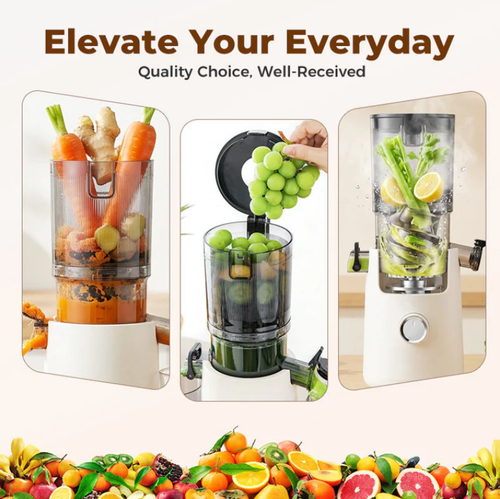 Wide-Mouth Slow Juicer for Whole Fruits