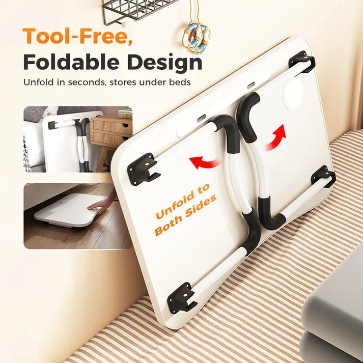 Foldable Laptop Bed Table with Cup Holder