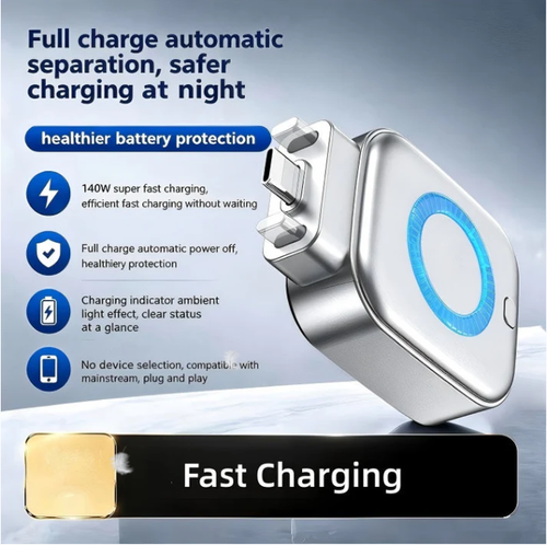 140W Super Fast Charger with AI Auto Shutdown – USB-