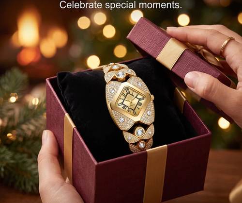 Women's quartz watch – Alloy – Diamond and rhinestone dial