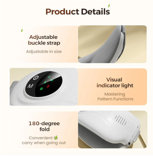 Visual Bluetooth Eye Massager with Heat & Music